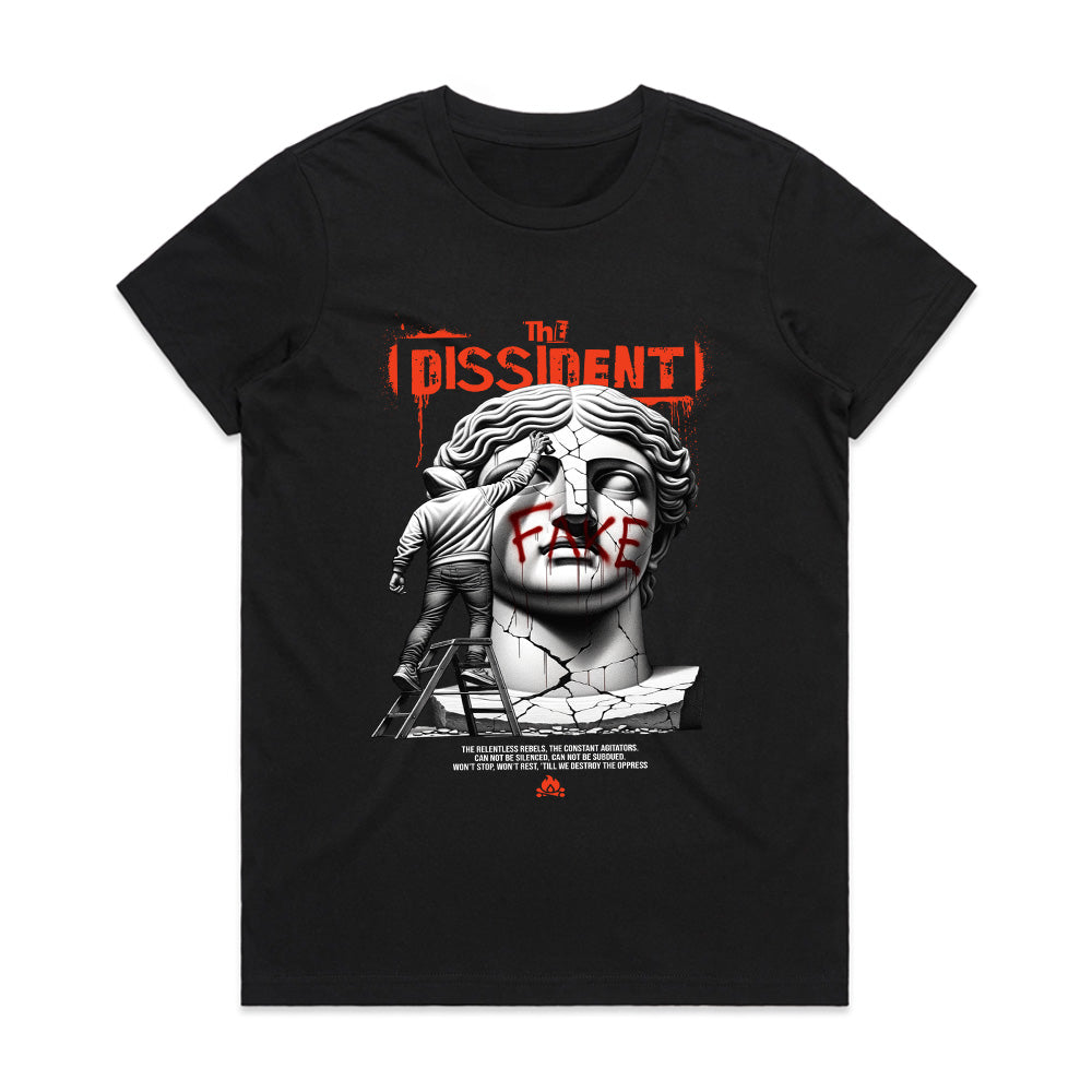 The Dissident Truth" Broken Statue Black T-Shirt