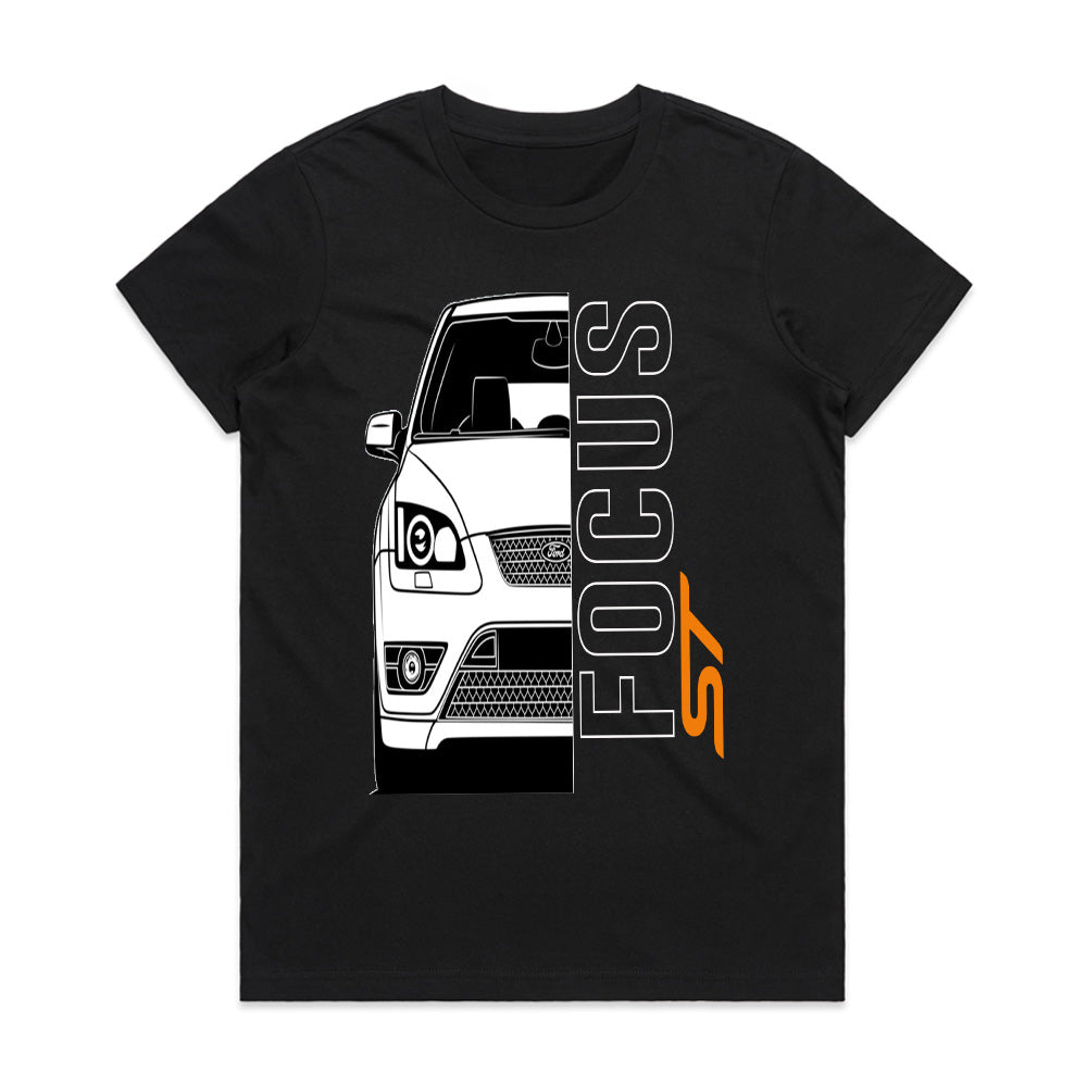 Focus ST Minimalist Front Profile T-Shirt – Clean Line Art Edition