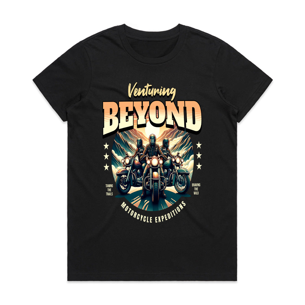 Venturing Beyond Biker Expedition T-Shirt – Ride Beyond Limits
