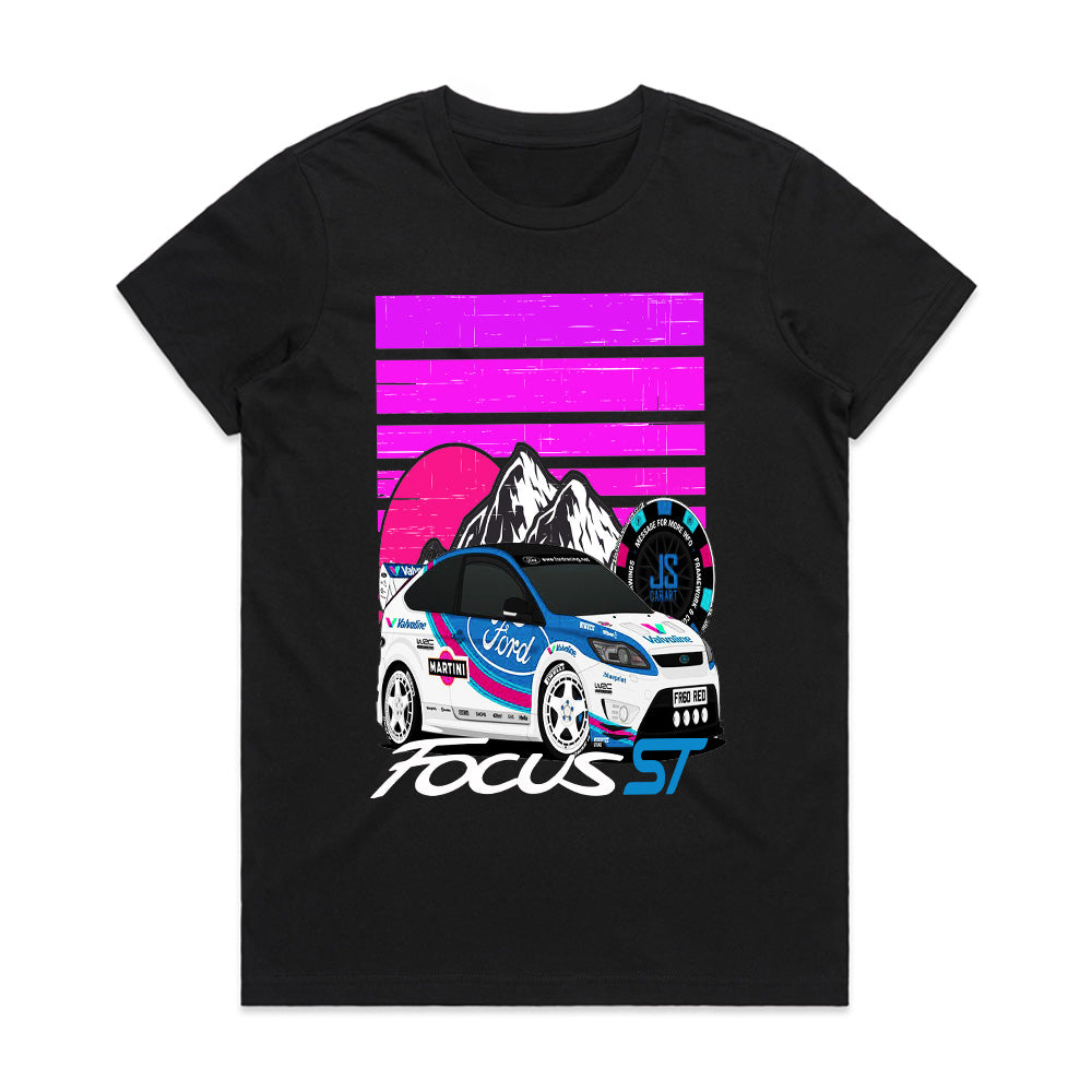 Focus ST Martini Rally Tribute T-Shirt – Retro Mountain Edition