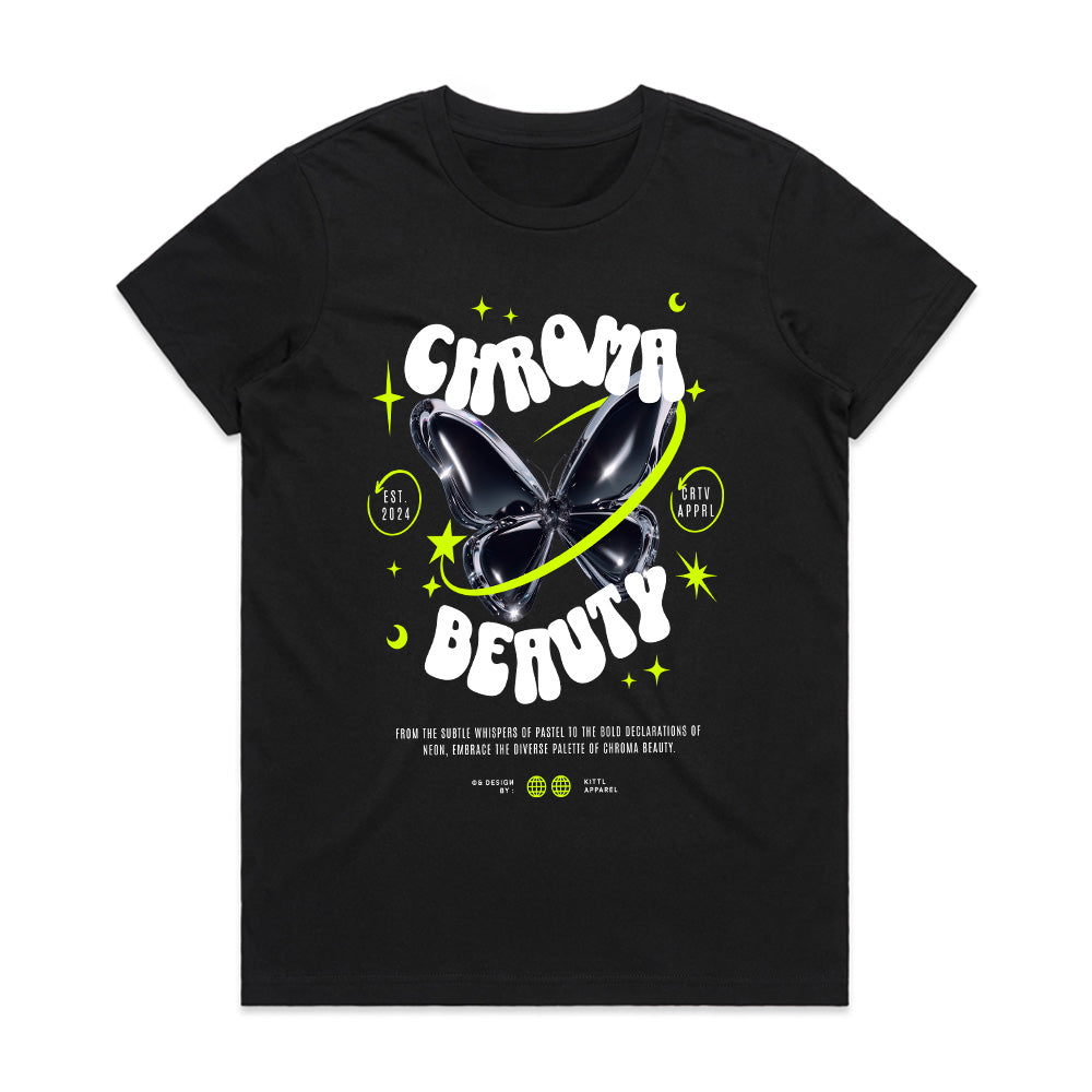 Chroma Beauty: Neon Wings of Style