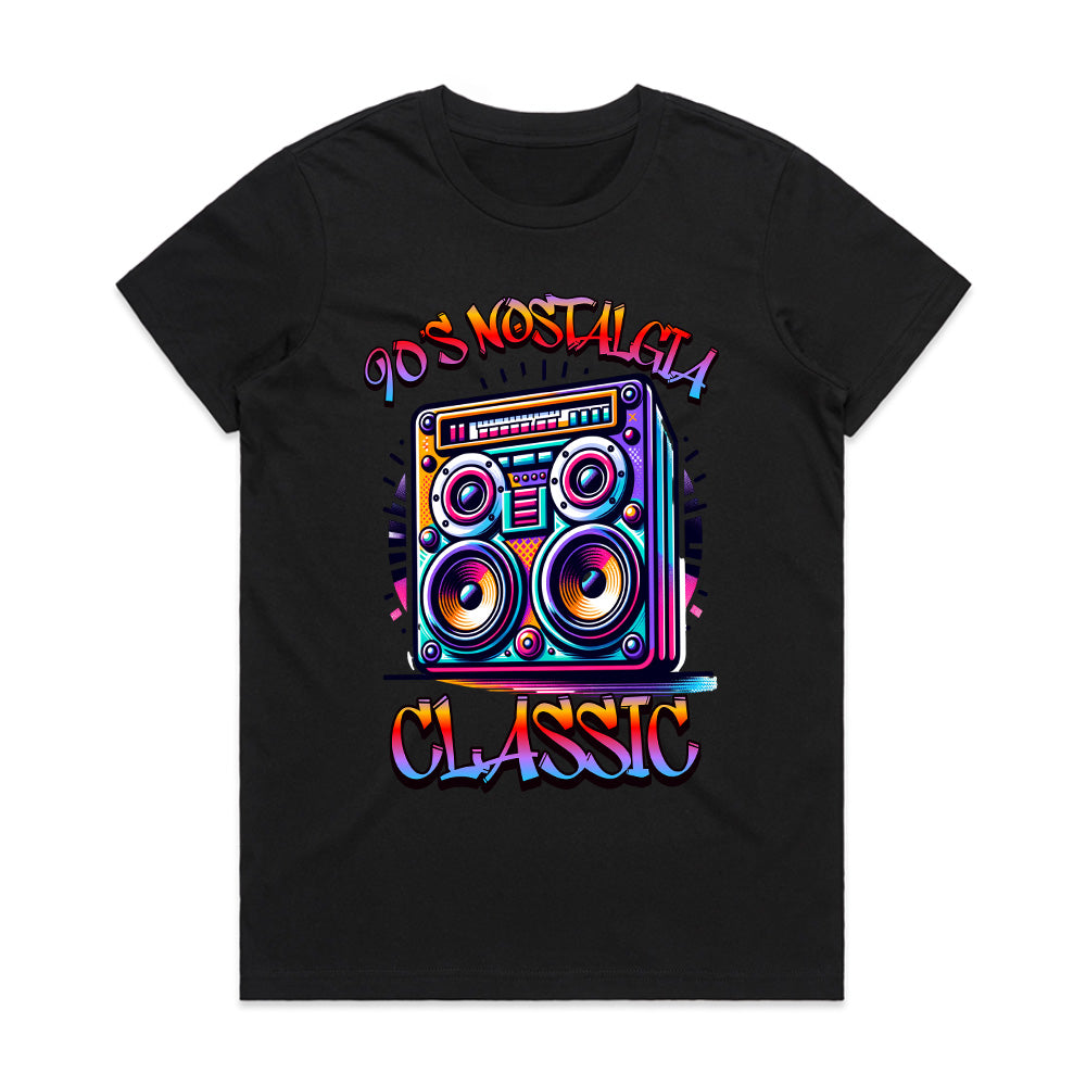Vibrant 90’s Nostalgia Classic Speaker Tee