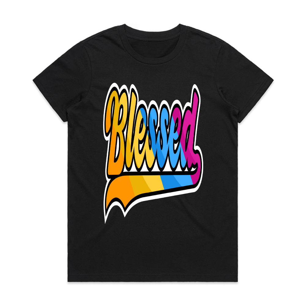 Retro Blessed Vibes Statement Tee