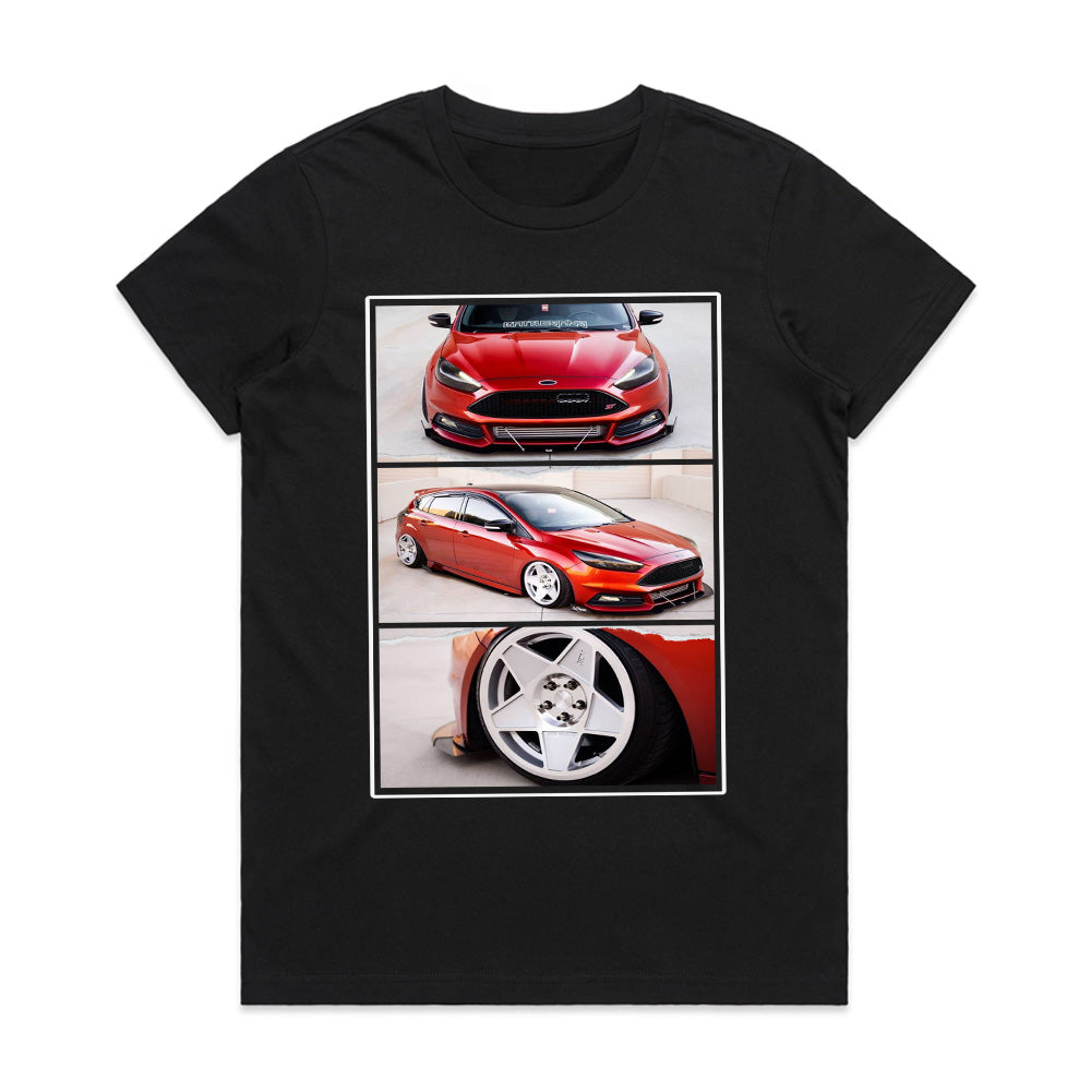 Ford Focus ST Slammed Edition T-Shirt – Static Stance Perfection
