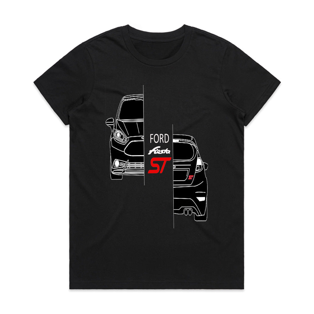 Ford Fiesta ST Blueprint T-Shirt – Hot Hatch Line Art Edition