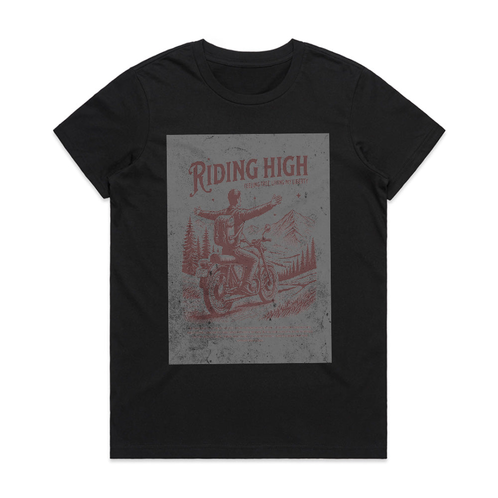 Riding High Vintage Biker Adventure T-Shirt