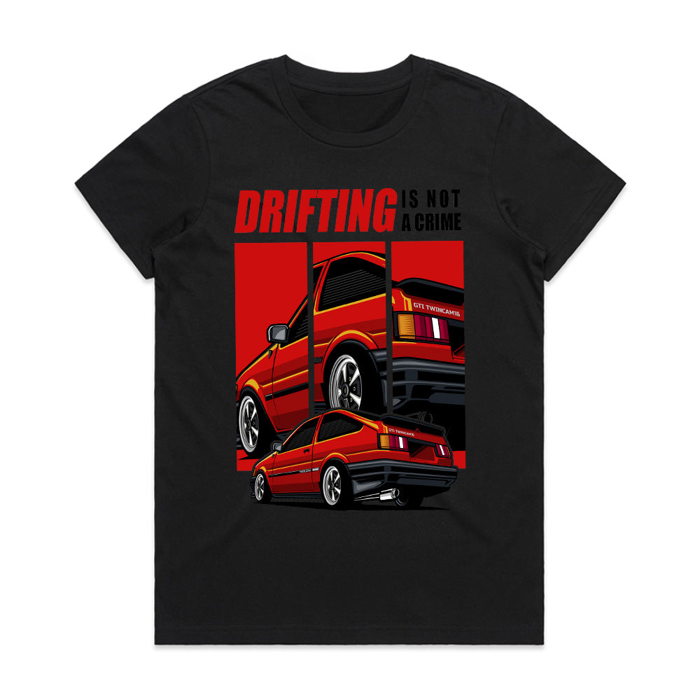 Drifting Is Not A Crime AE86 T-Shirt – Hachiroku Legend Edition