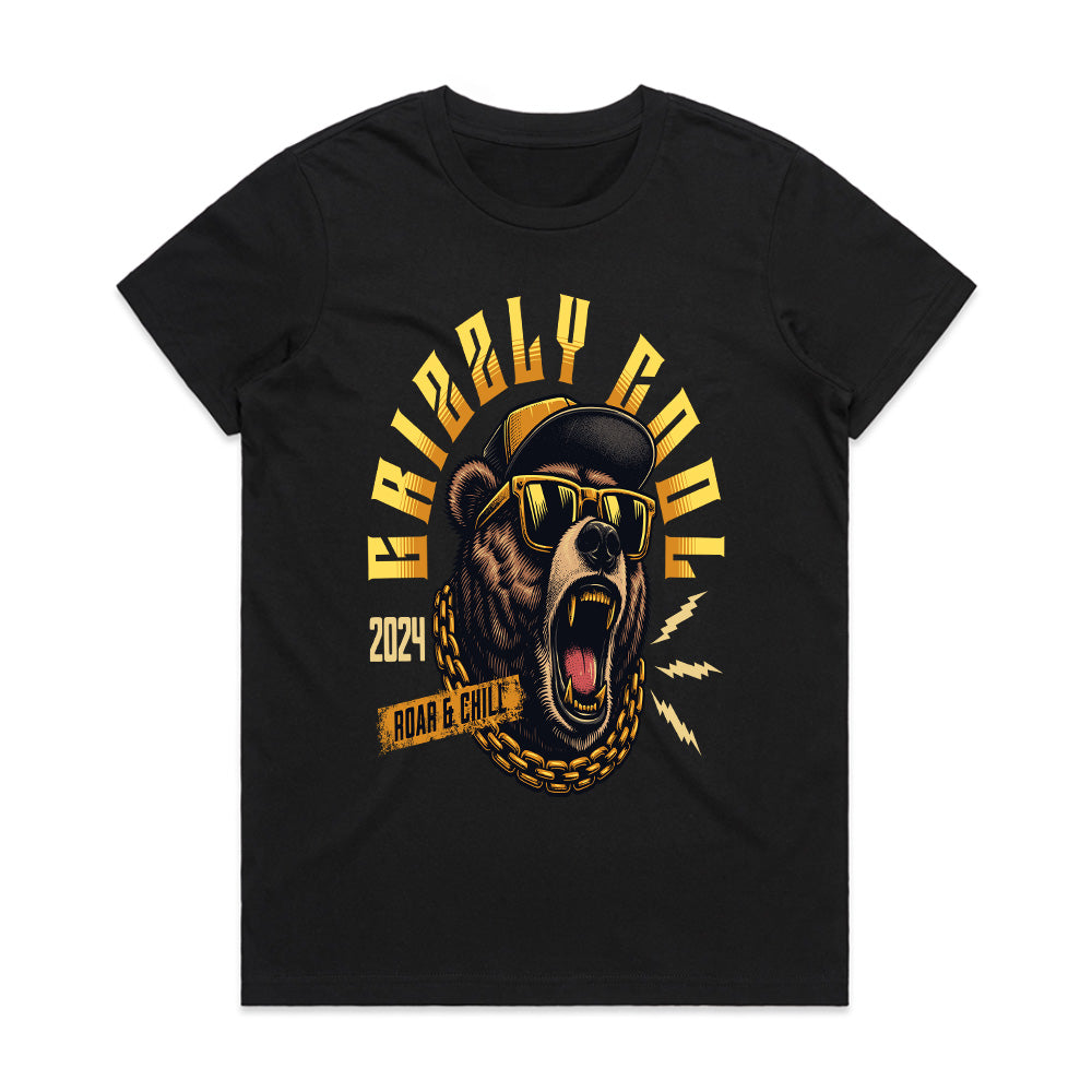 Grizzly Cool: Roar & Chill Streetwear Tee