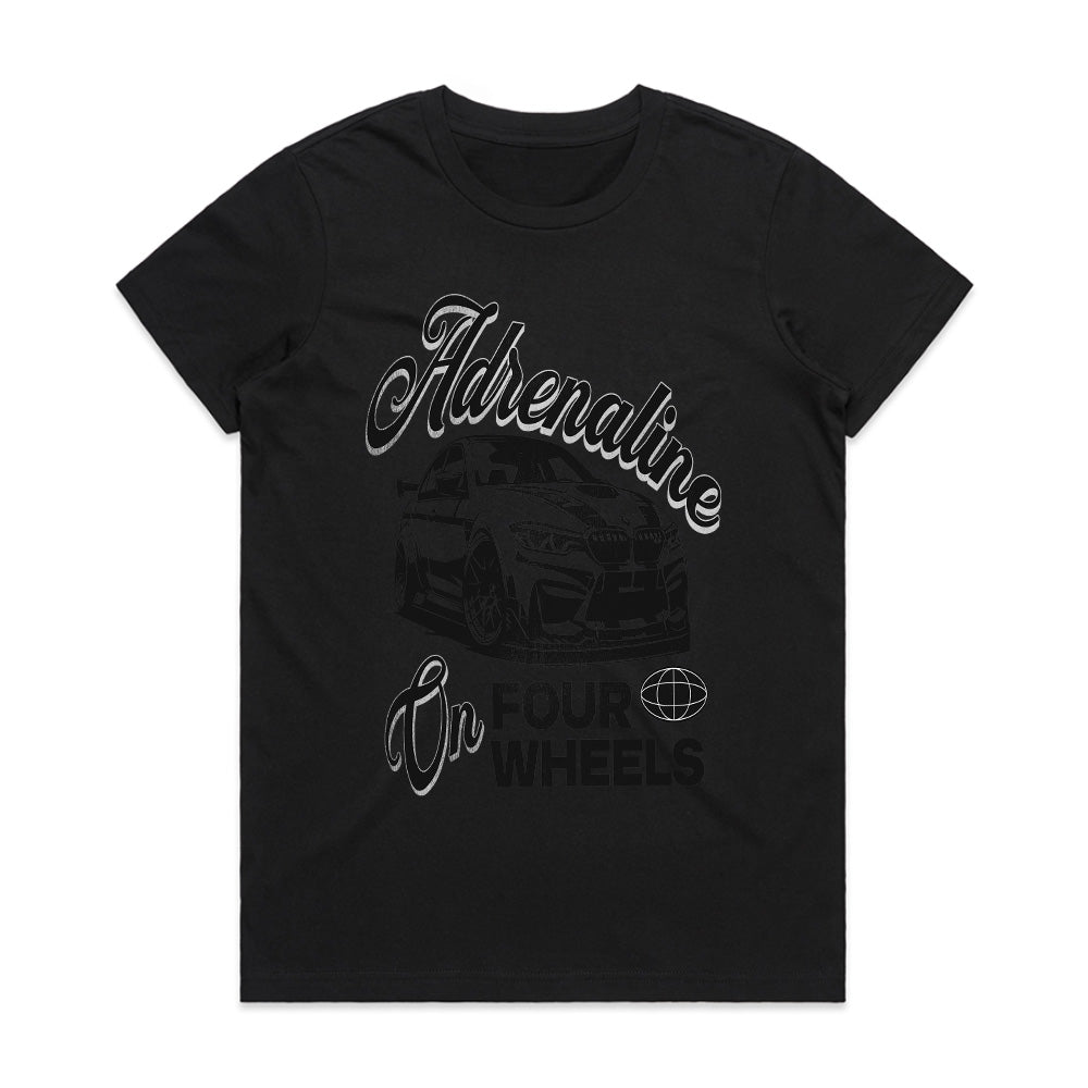 Adrenaline On Four Wheels T-Shirt – Pure Racing Passion Edition