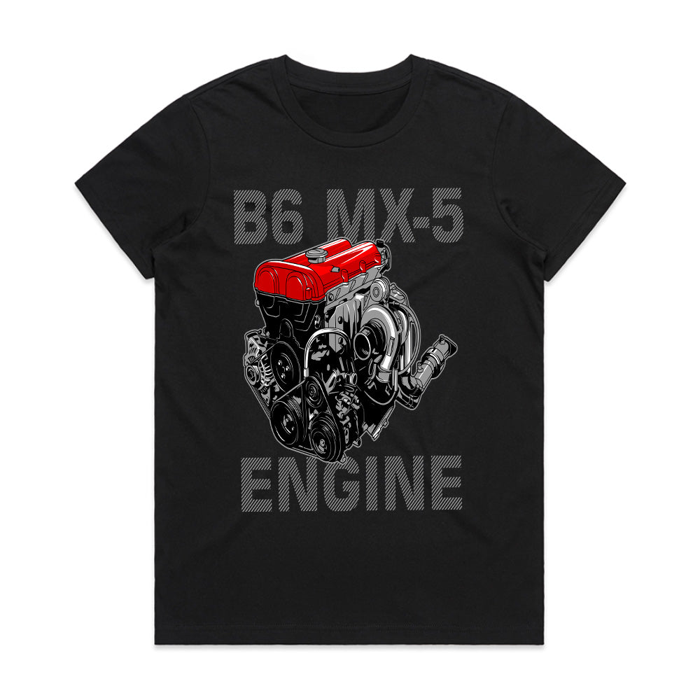 B6 MX-5 Engine T-Shirt – Miata Heartbeat Edition