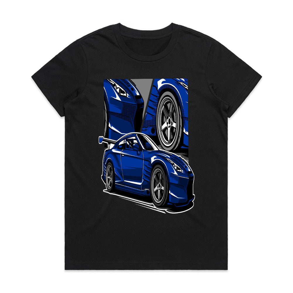 Godzilla GT-R R35 Power T-Shirt – Midnight Blue Edition