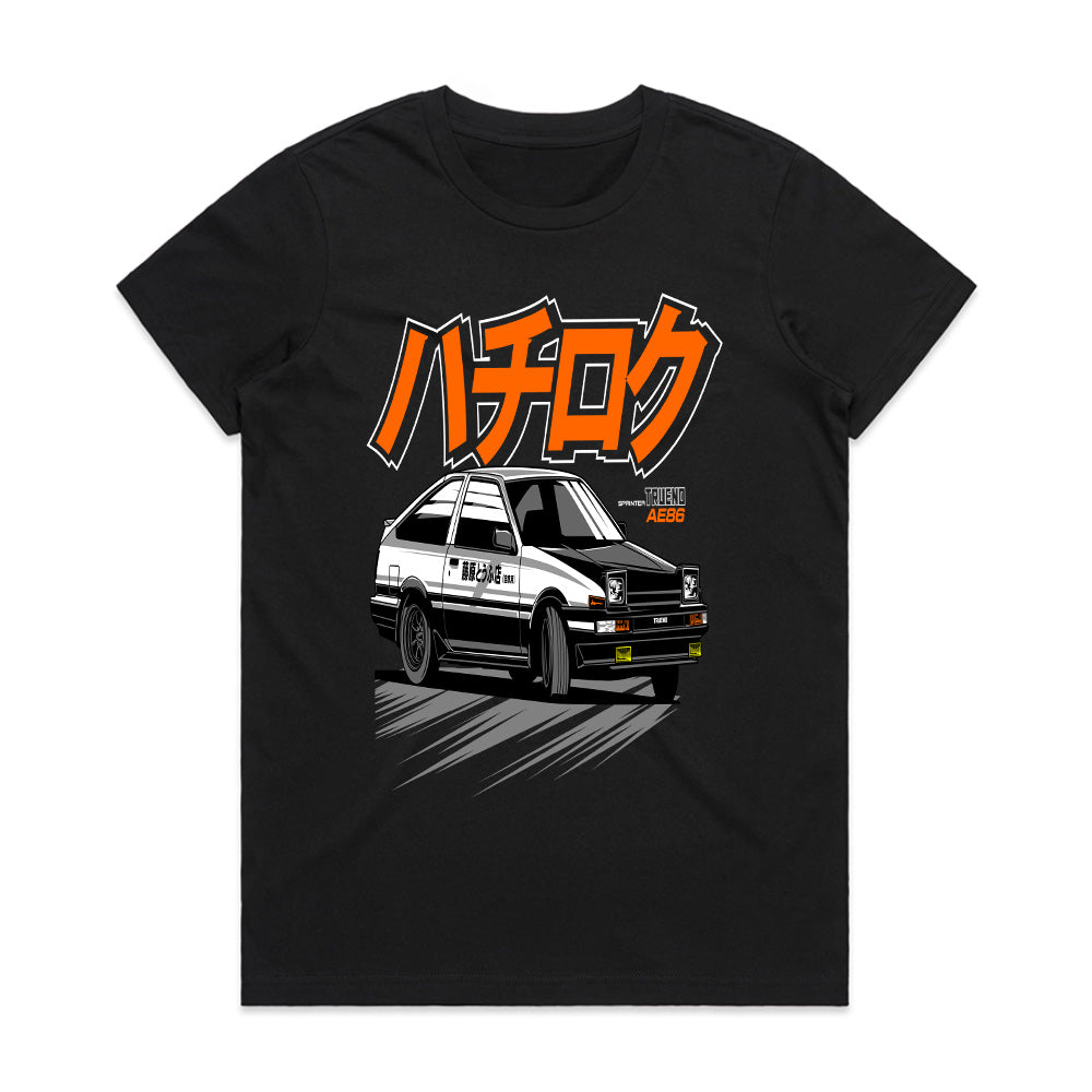 AE86 Hachiroku Drift Legend T-Shirt – Initial D Trueno Edition