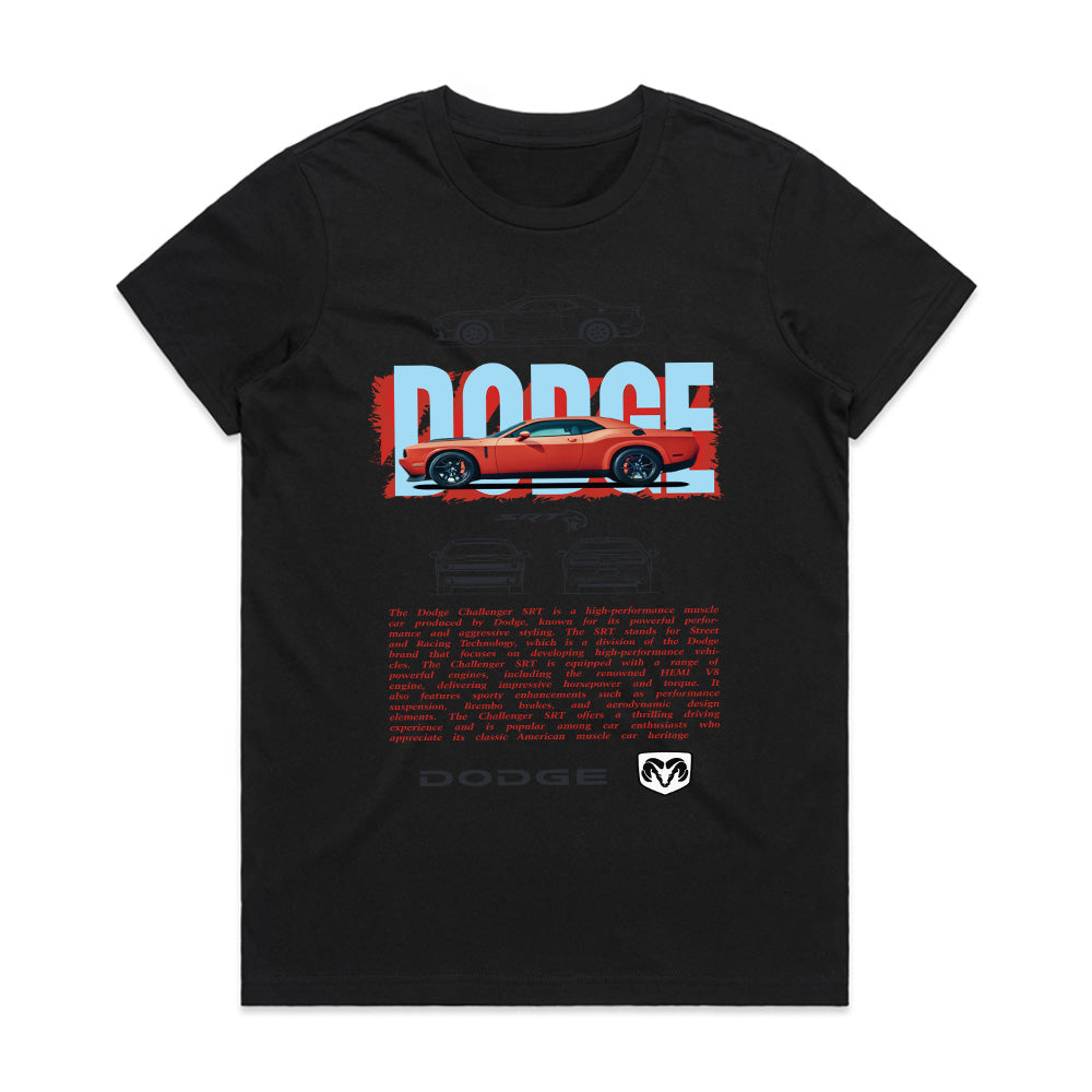 Dodge Challenger SRT Heritage Muscle Car T-Shirt – Built for Legends