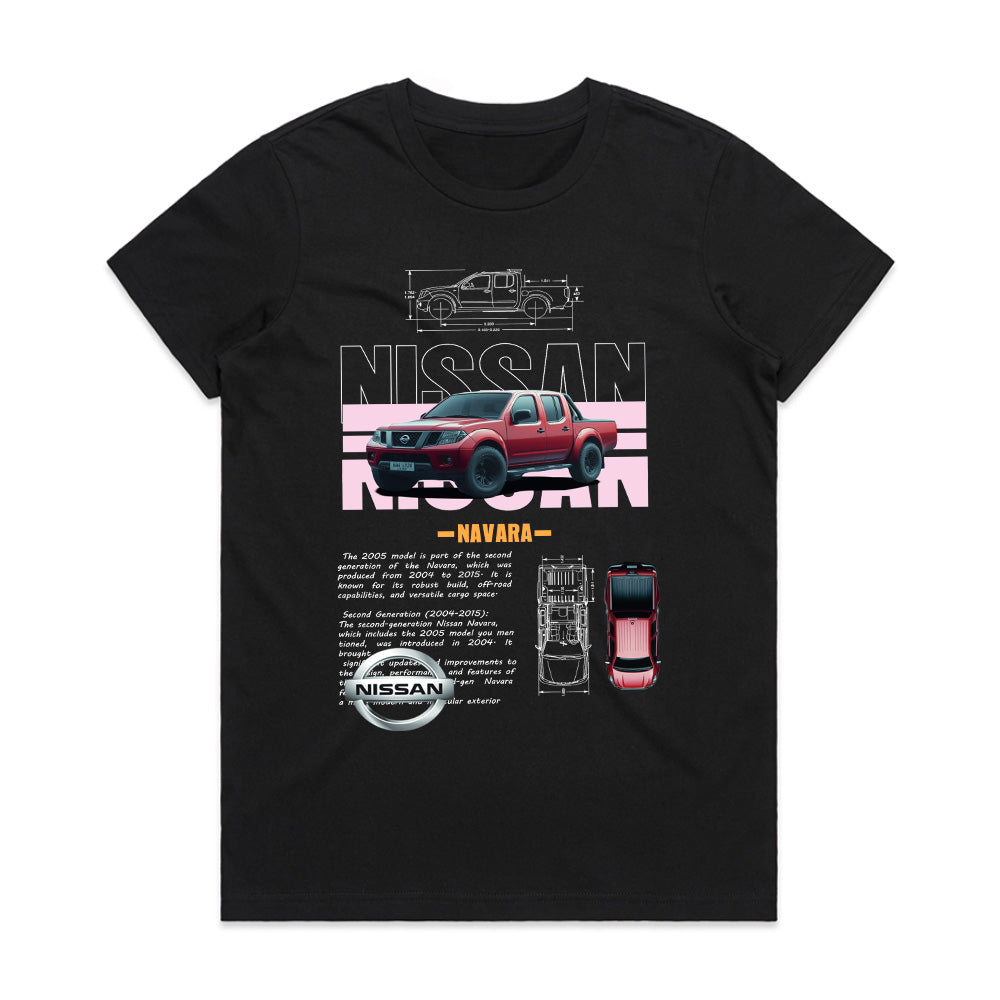 Vintage Nissan Navara Truck Graphic T-Shirt - Bold Automotive Tribute
