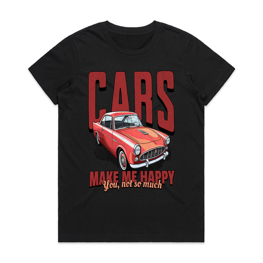 Cars Make Me Happy Funny Classic Car T-Shirt