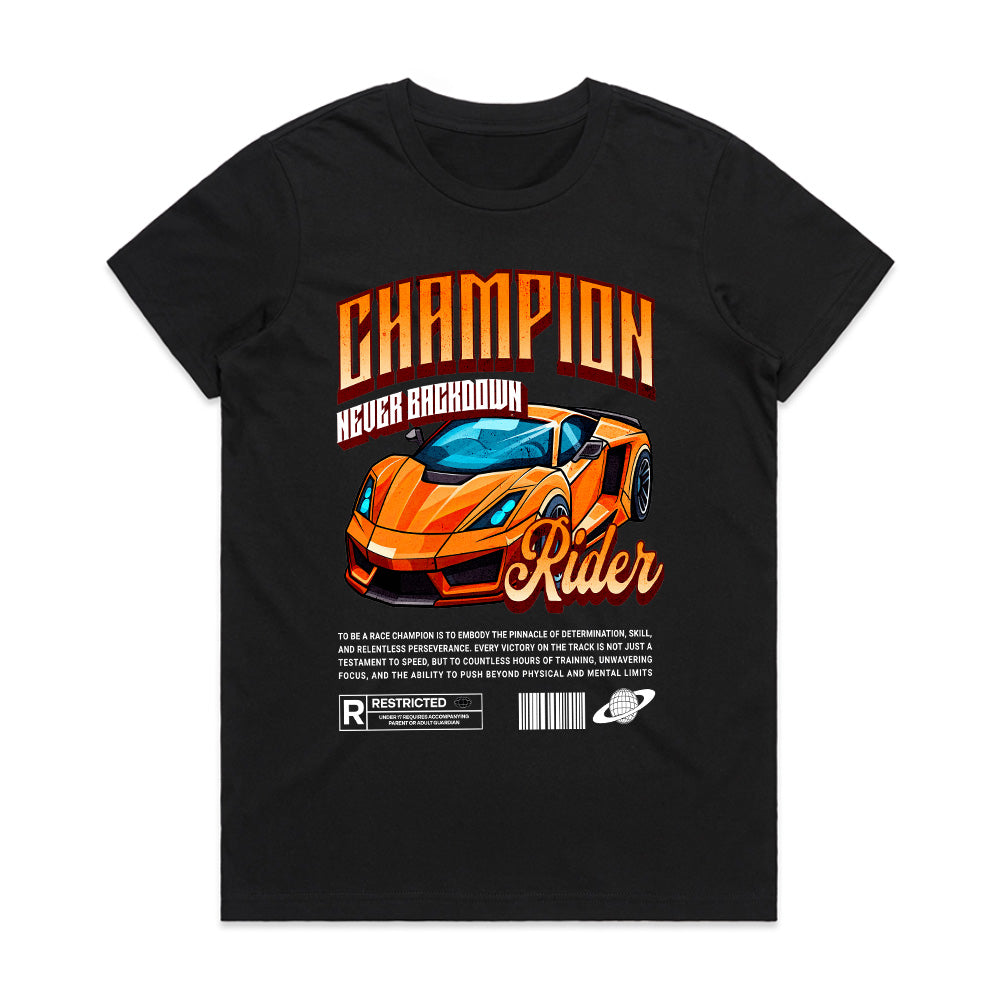 Champion Supercar Rider – Never Back Down Racing T-Shirt