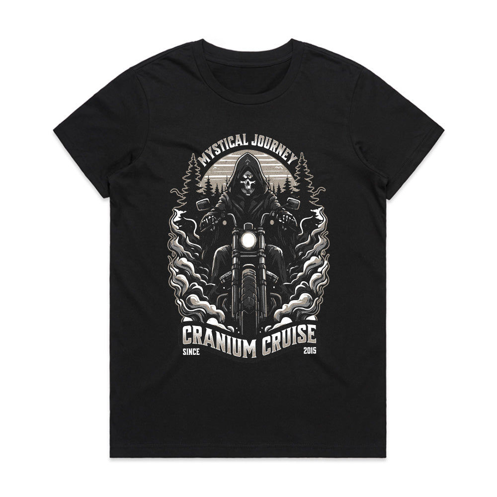 Cranium Cruise – Mystical Journey Grim Reaper Biker T-Shirt