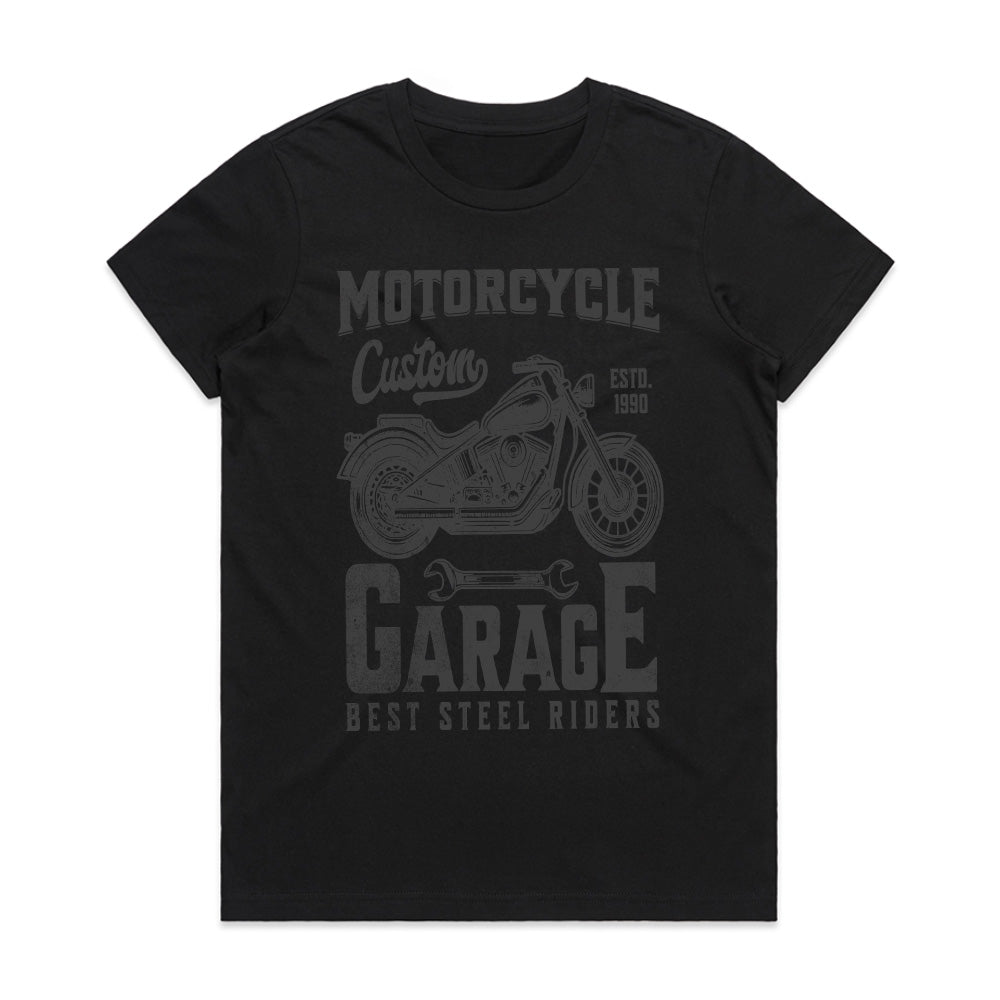 Custom Motorcycle Garage – Best Steel Riders T-Shirt