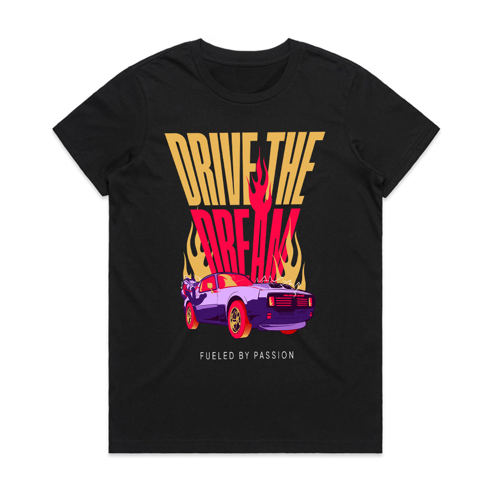 Drive The Dream - Fueled by Passion Fire Car Tee