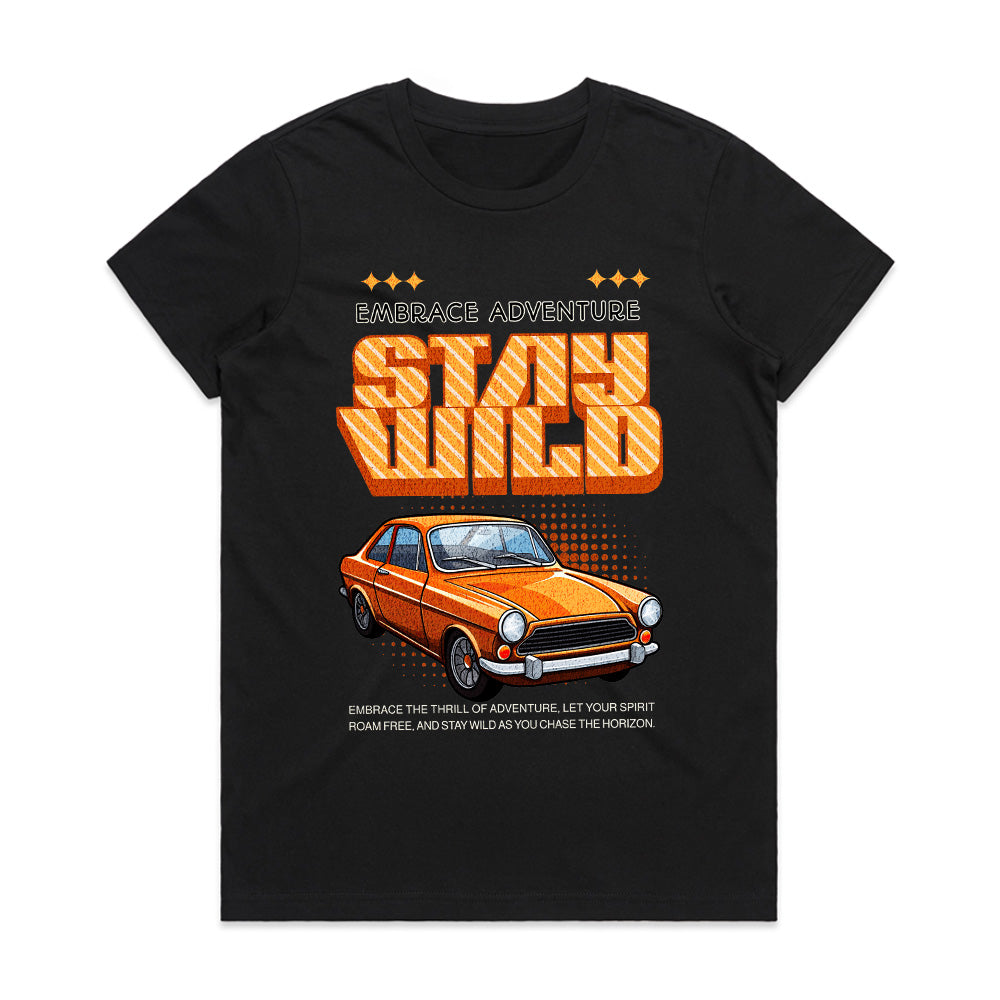 Stay Wild - Embrace Adventure Vintage Car Tee