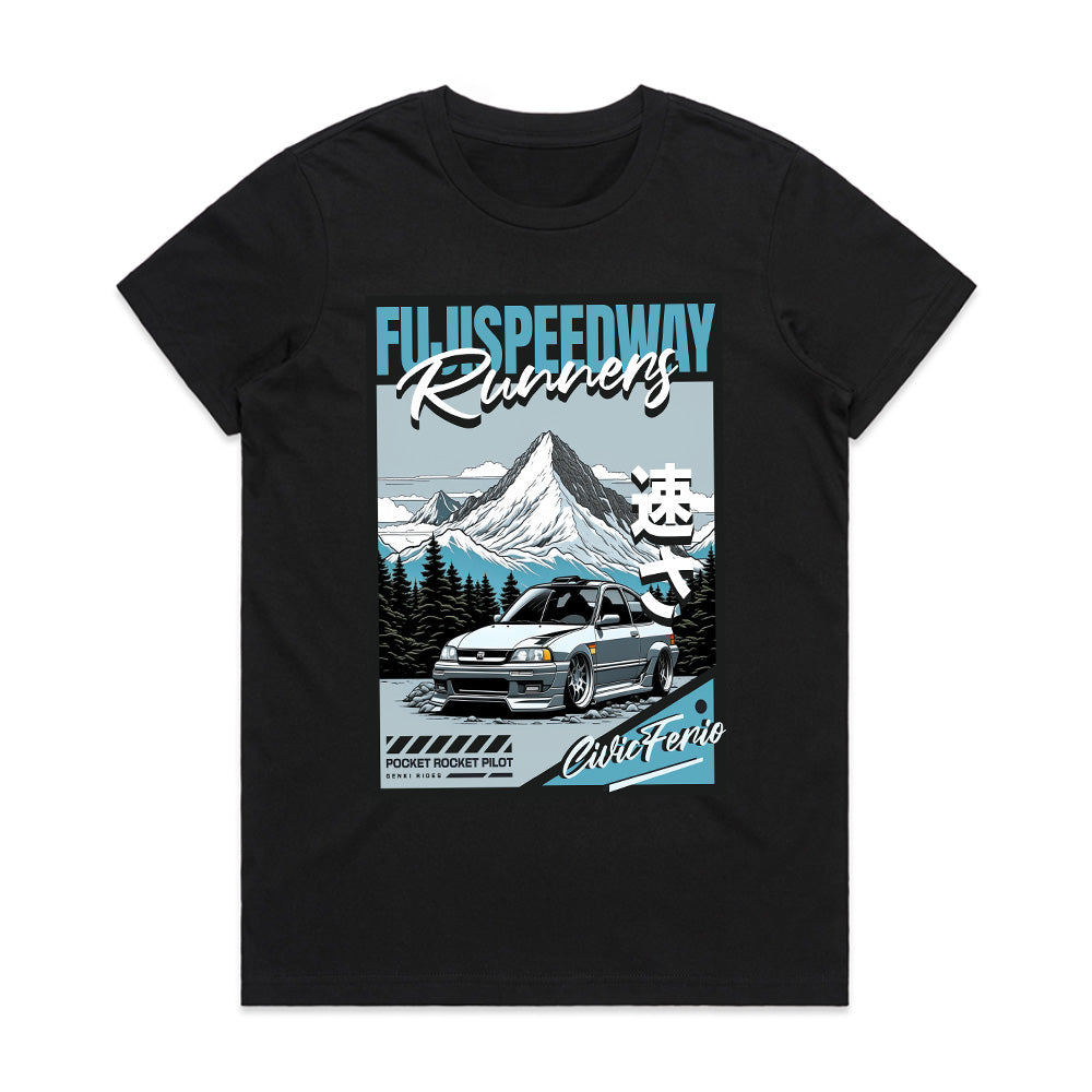 Fuji Speedway Runners: Civic Ferio JDM Pocket Rocket T-Shirt