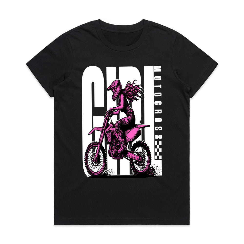 Girl Motocross – Fearless Dirt Bike Rider T-Shirt