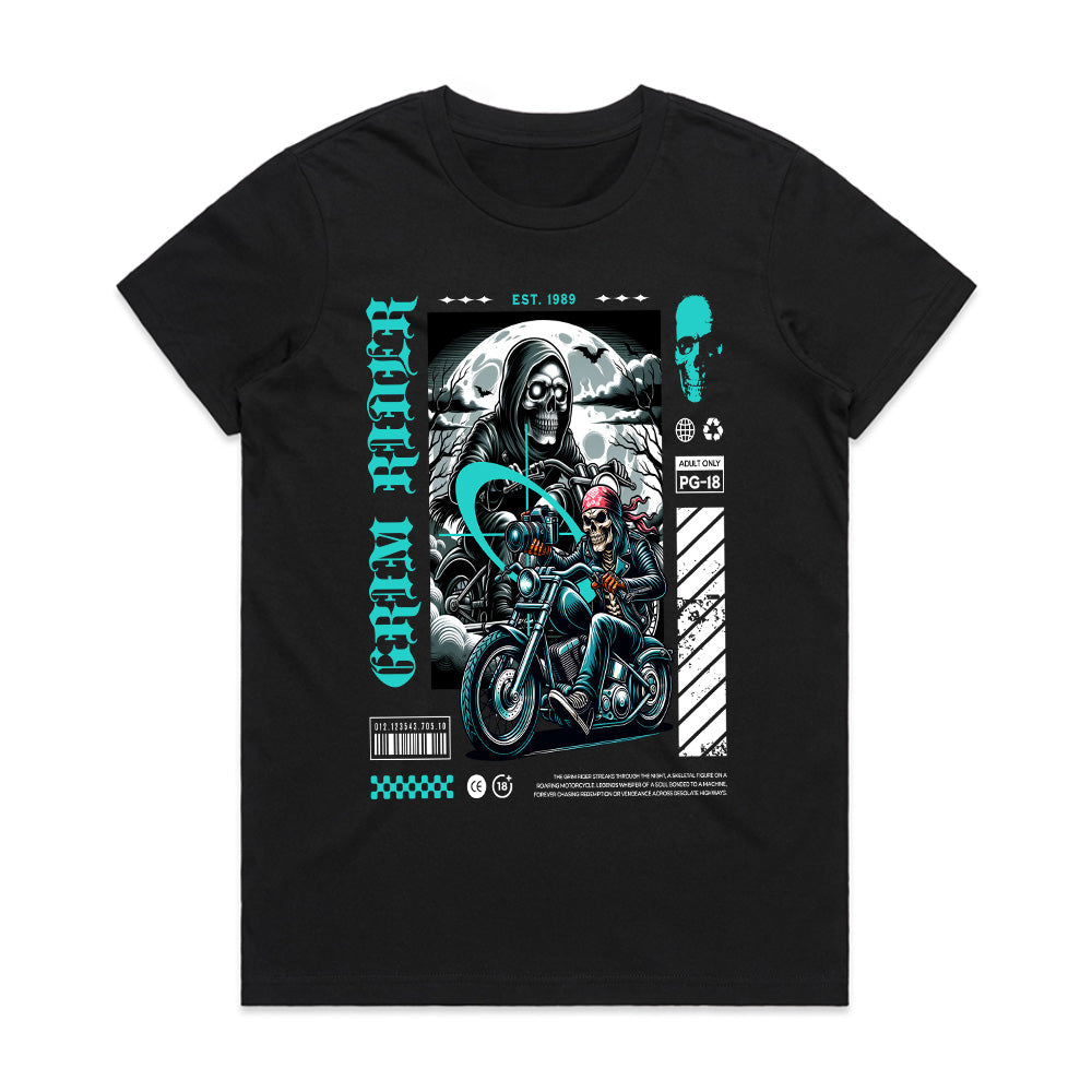 Grim Rider – Dark Reaper Motorcycle Streetwear T-Shirt