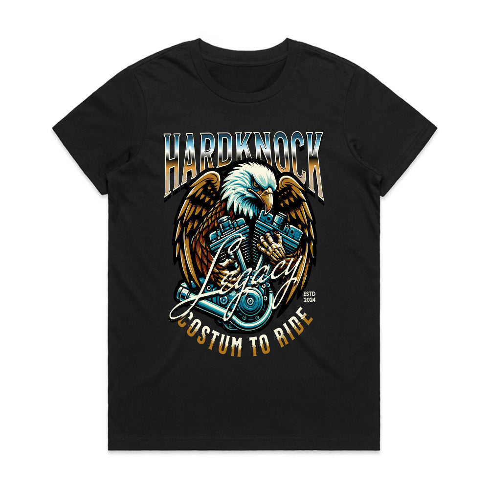 Hardknock Legacy – Eagle & V-Twin Engine Biker T-Shirt
