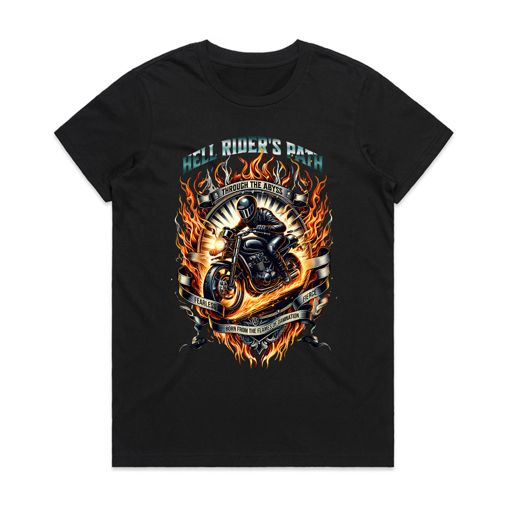 Hell Rider’s Path – Born from the Flames Biker T-Shirt