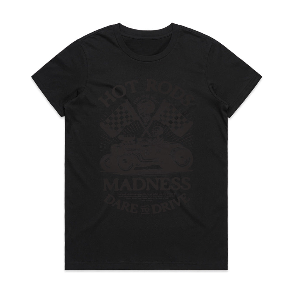 Hot Rods Madness: Dare to Drive Skull Racer T-Shirt