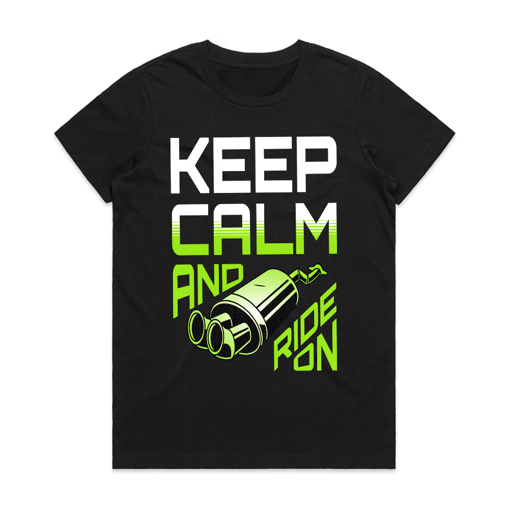 Keep Calm and Ride On: Turbo Exhaust Streetwear T-Shirt