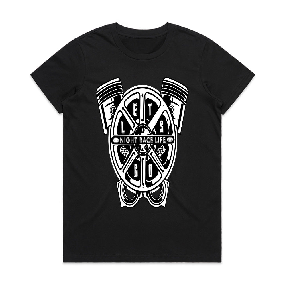 Let’s Go: Night Race Life Engine Art T-Shirt