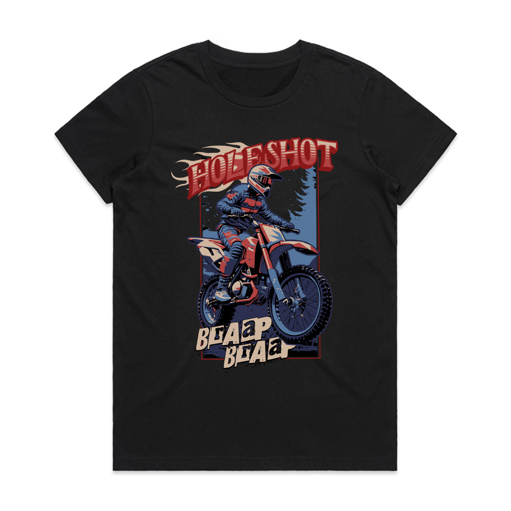 Holeshot – Braap Braap Motocross Racing T-Shirt