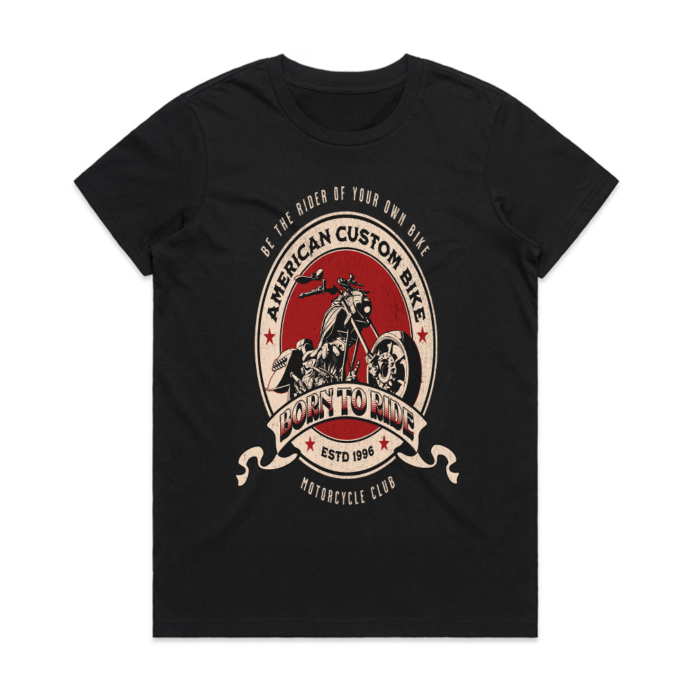 Born to Ride – American Custom Bike Club Vintage Biker T-Shirt