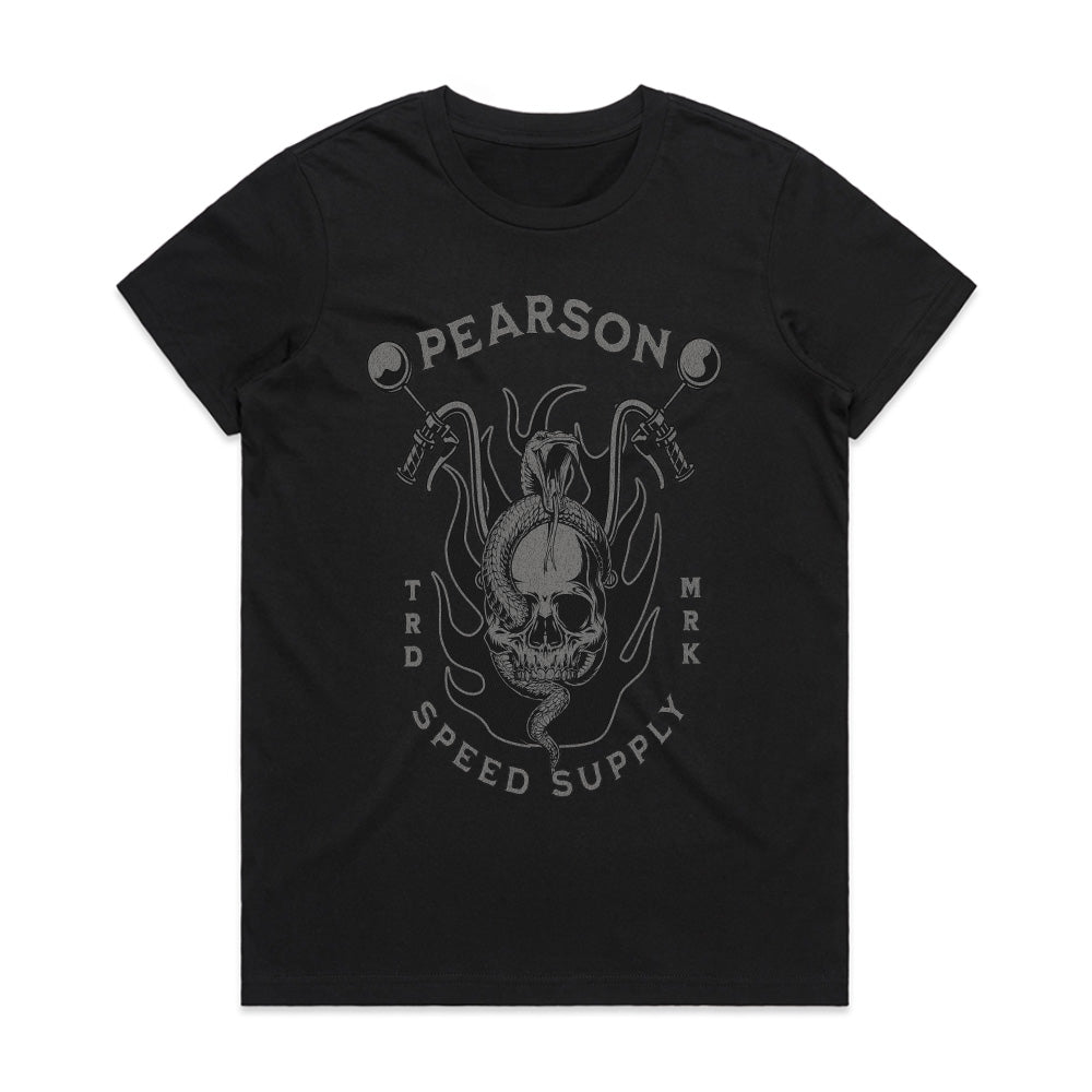 Pearson Speed Supply T-Shirt – Skull & Snake Biker Outlaw Tee