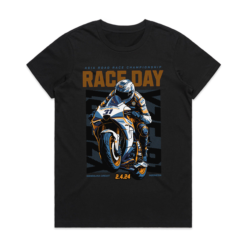 Race Day T-Shirt – High-Speed Motorcycle Racing Championship Tee