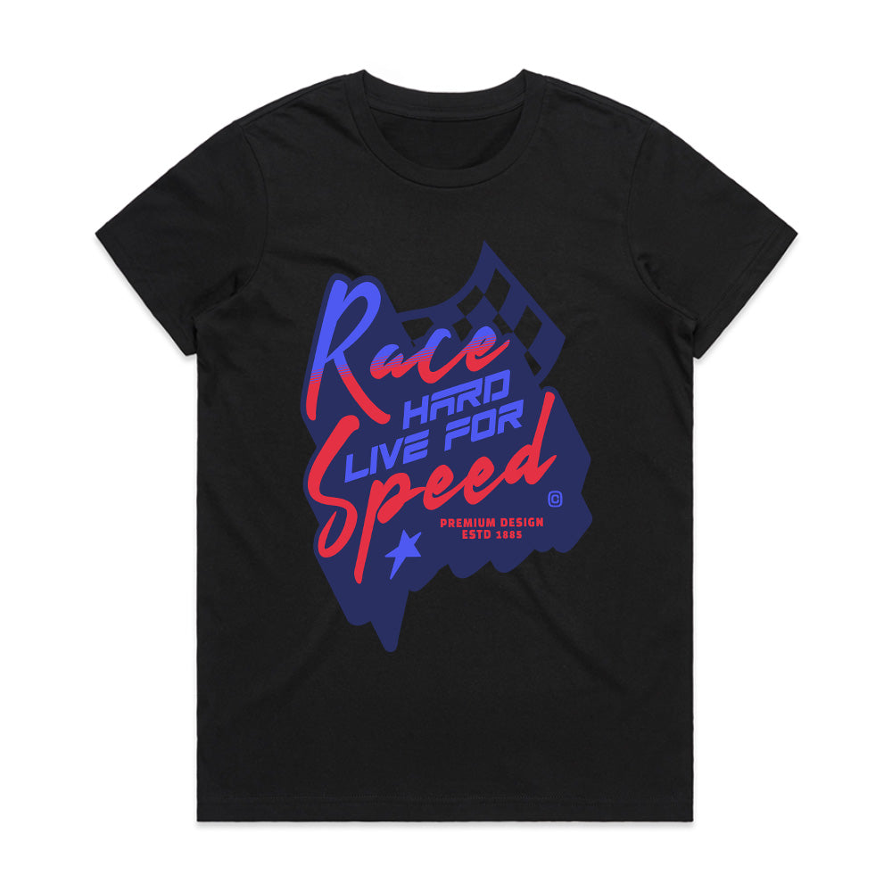 Race Hard Live for Speed T-Shirt – Bold Racing Spirit Edition