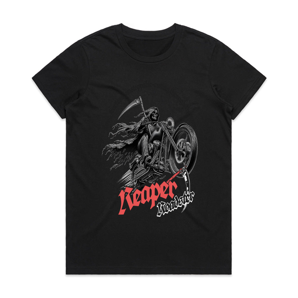 Reaper Roadster T-Shirt – Grim Reaper Biker Ride of Doom Tee