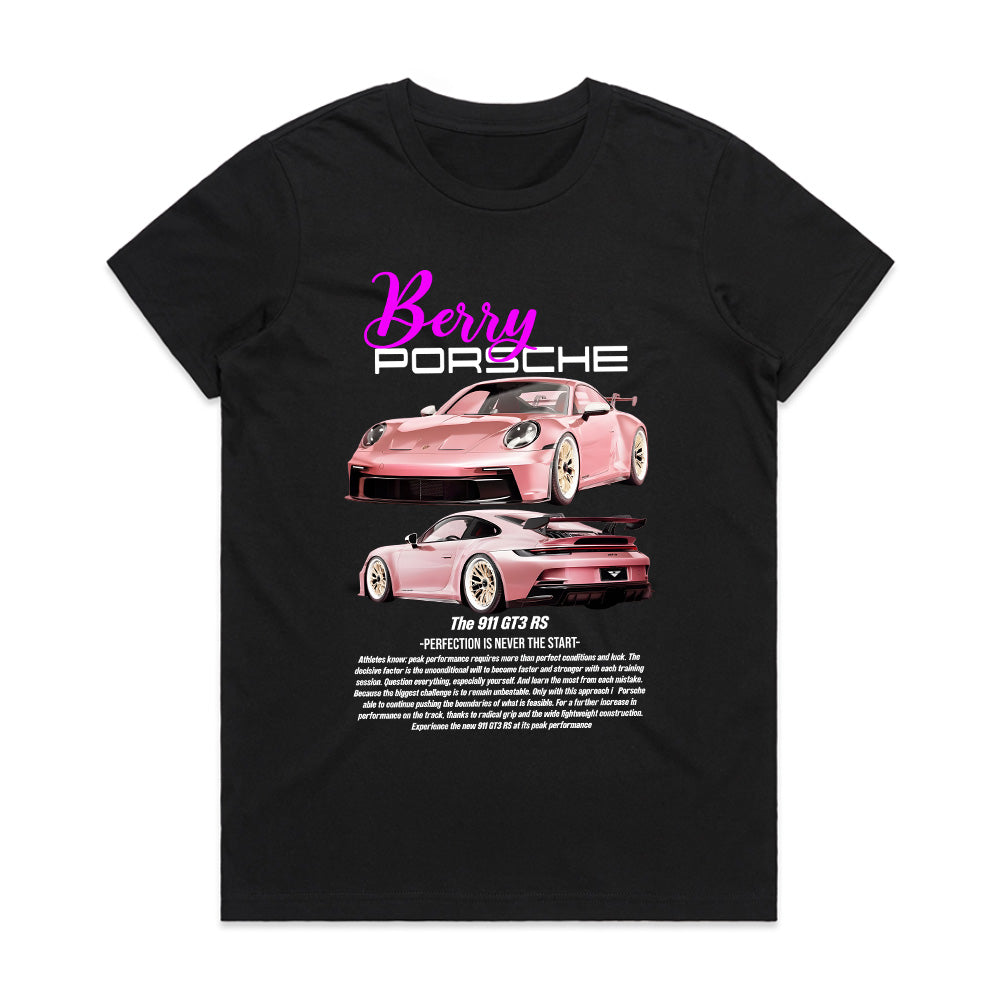 Berry Porsche 911 GT3 RS T-Shirt – Pink Performance Edition