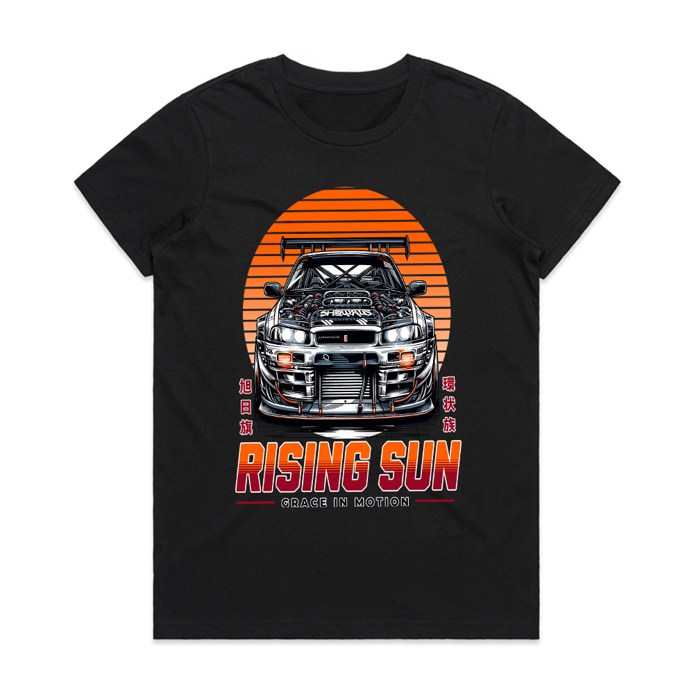 Rising Sun JDM Legends T-Shirt – Grace in Motion Edition