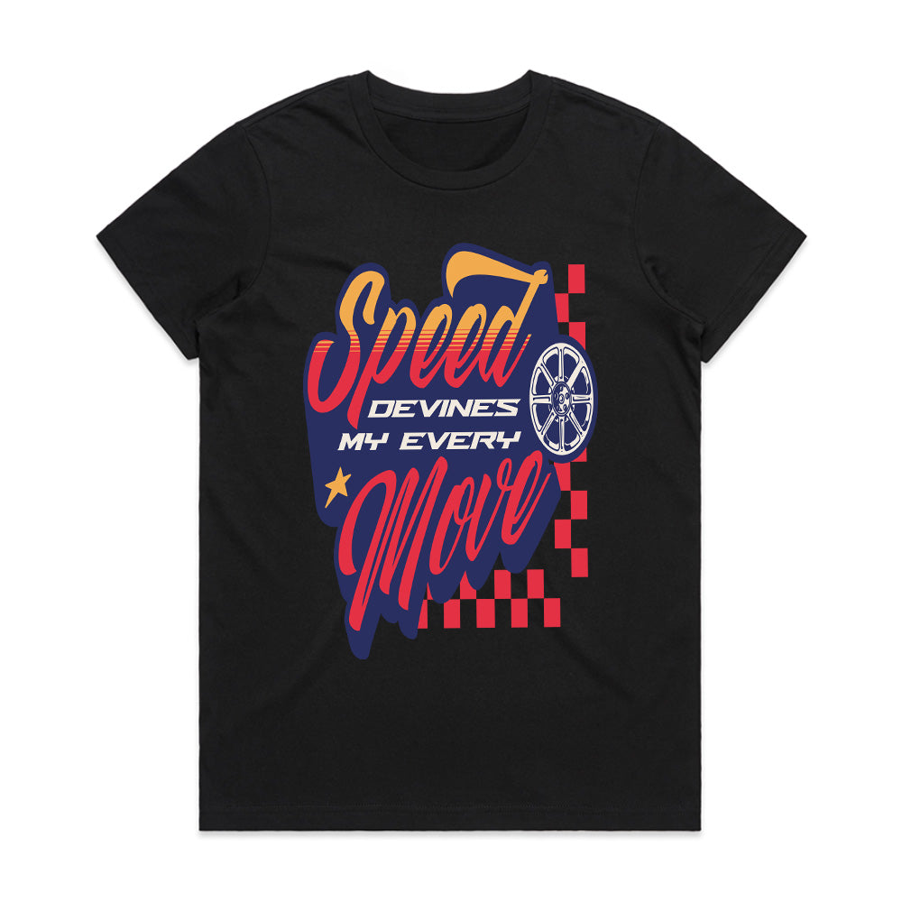 Speed Defines My Every Move Racing Typography T-Shirt