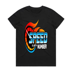 Speed Is Just a Number T-Shirt – Bold Racing Flame Graphic Tee