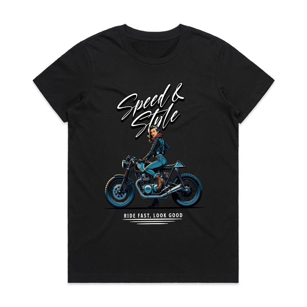 Speed & Style Vintage Motorcycle Rider T-Shirt