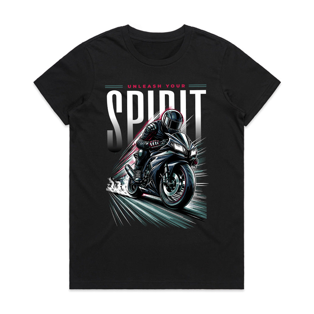 Unleash Your Spirit T-Shirt – Speed Racer Sportbike Moto Tee