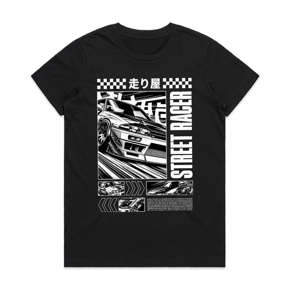 Street Racer Japan – Monochrome Drift Manga Legend T-Shirt