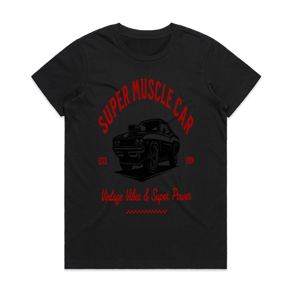 Super Muscle Car – Vintage Vibes & Super Power T-Shirt