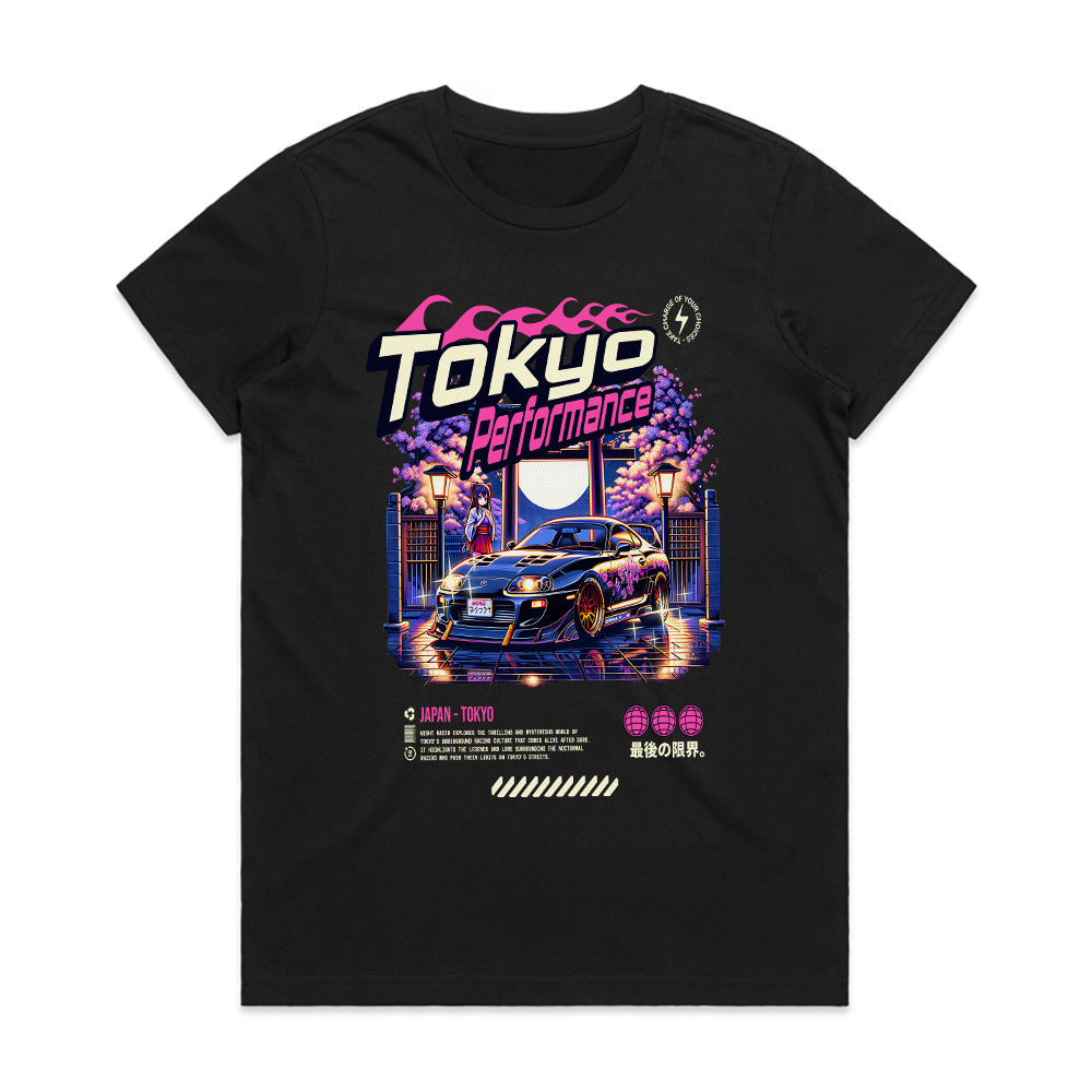 Tokyo Performance – Neon JDM Nightlife Supra T-Shirt