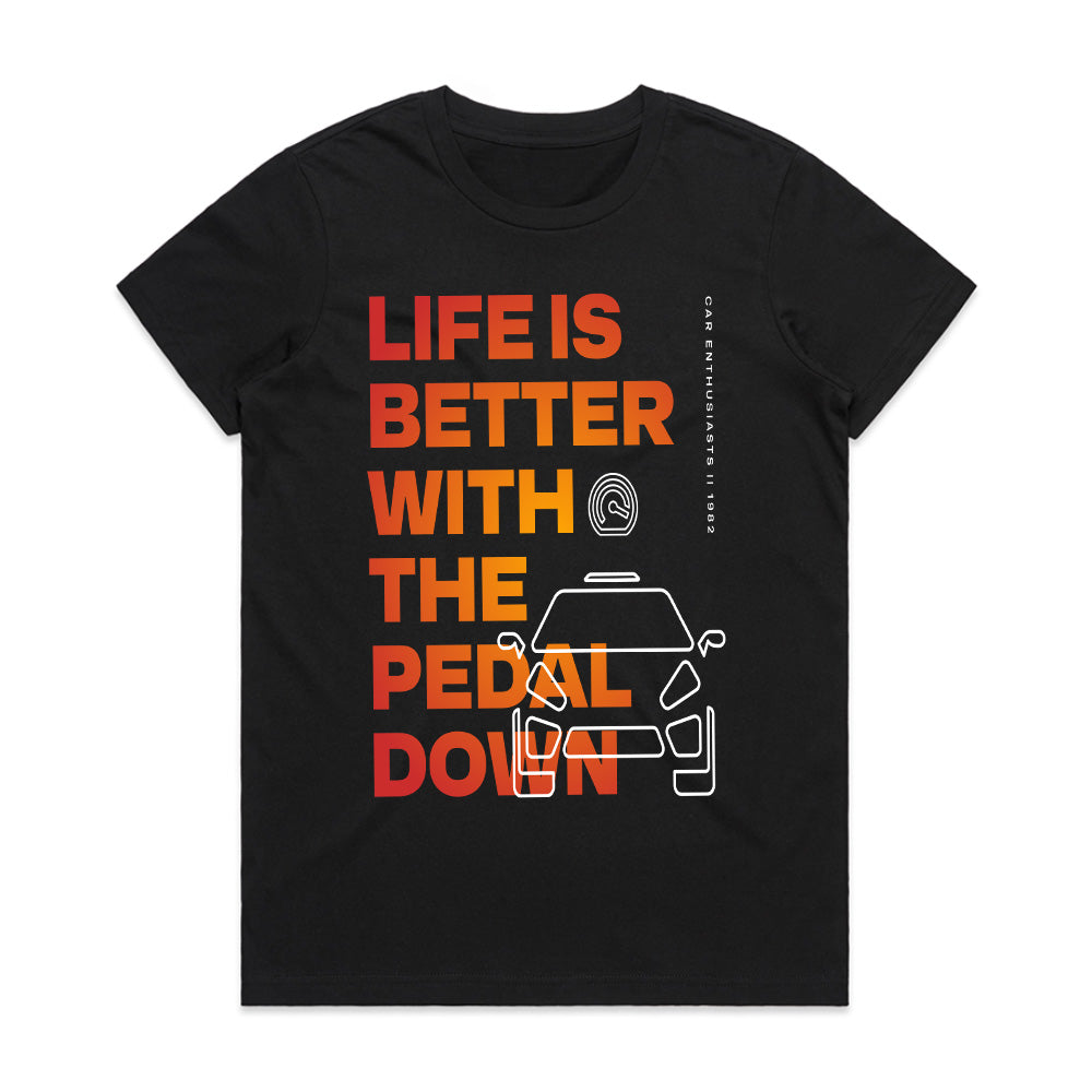 Pedal Down Lifestyle – Car Enthusiast Minimalist Racing T-Shirt