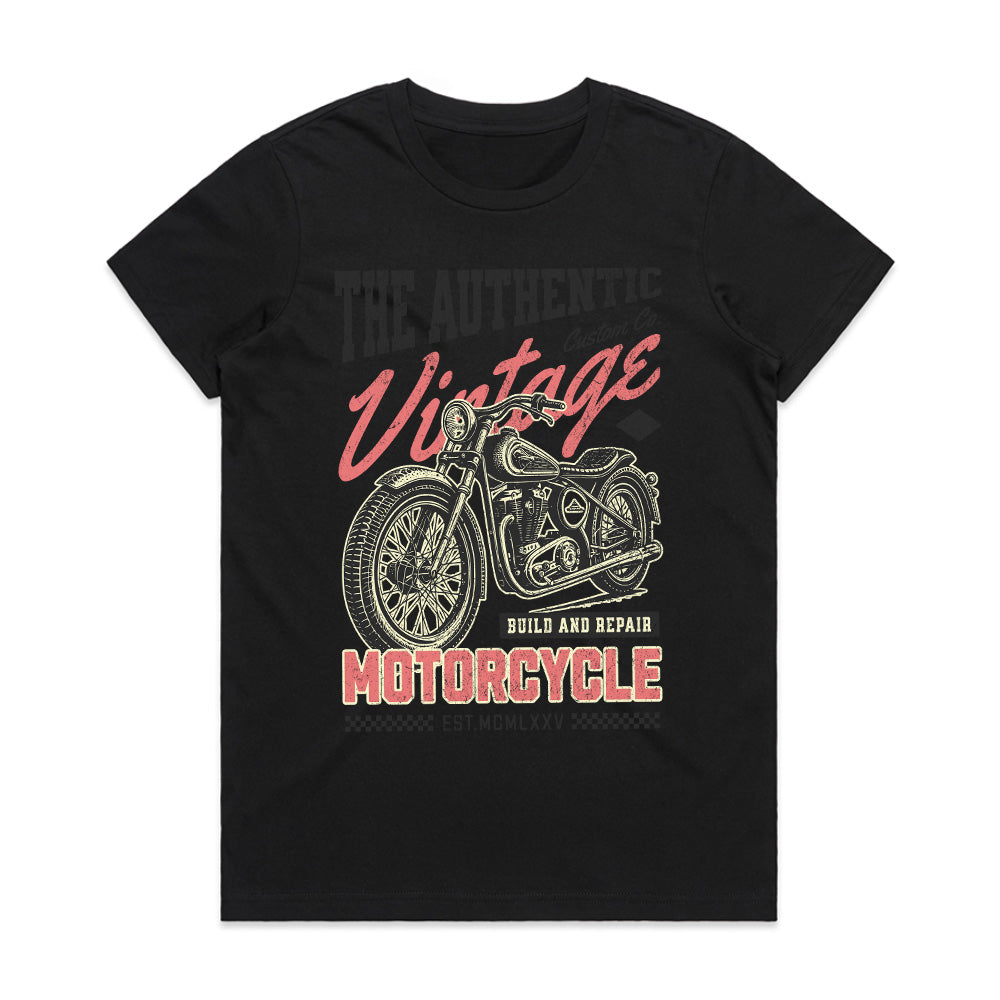 Vintage Motorcycle T-Shirt – Classic Biker Heritage Apparel