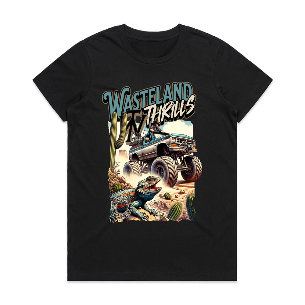 Wasteland Thrills — Retro Off-Road Monster Truck Adventure T-Shirt